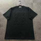 LOEWE T-shirt Large Embroidered Flower on the Chest logo round Neck Short Sleeve25ss New pure cotton T Unisex T-Shirt OS Loose Fit Base Shirt Top Half Sleeve T-Shirt