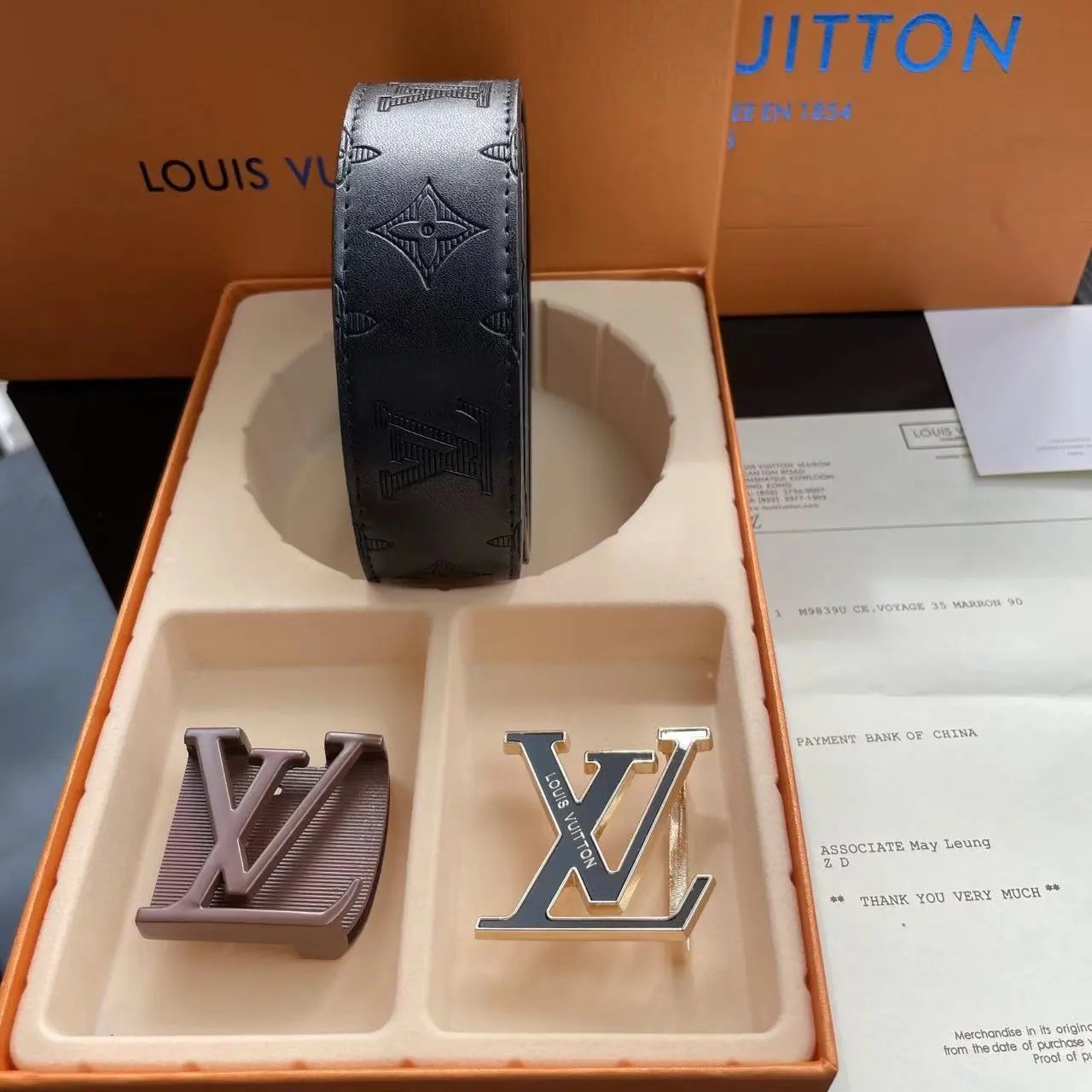 Louis Vuitton LV Belt Double Buckle Gift Box Belt