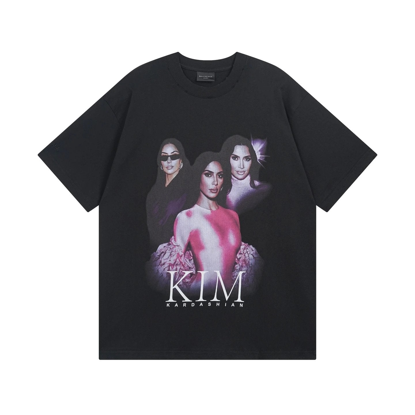 Balenciaga T-shirt Front Chest Kardashian Direct Injection Print logo round Neck Short Sleeve25ss New Pure Cotton Unisex Style T T-shirt OS Loose Fit Base Shirt Top Half Sleeve T-Shirt