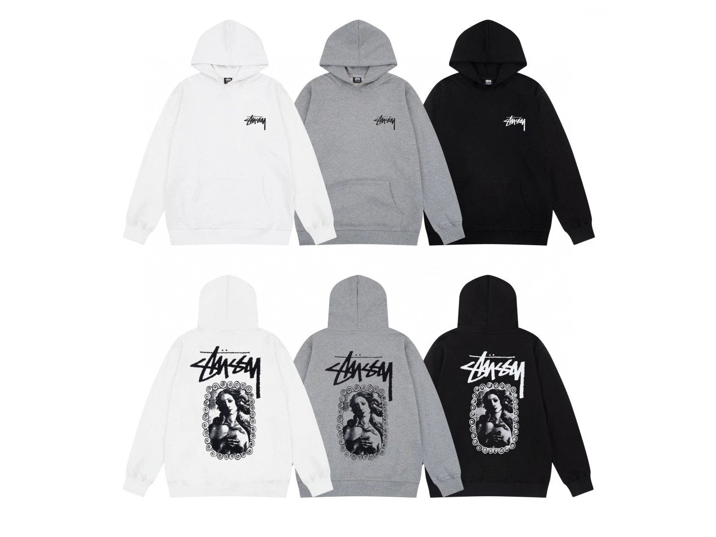 Stussy Hoodie Top Meimei Fashion Brand Classic Basic Style Hoodie World Parade Men's and Women's Couple Hooded Dice Sweater