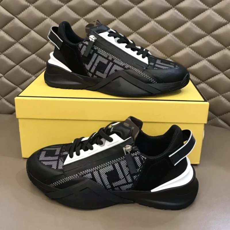 FENDI Shoes 2024New Sports Shoes Men's Color Matching Twill Letters Dad Shoes All-Match Lace-up Casual Shoes Men