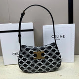 Celine women's bag Top version 【Original Genuine Goods Leather】New2024New Year Limited New TILLY Handbag Arc De Triomphe hobo Underarm bag Tilly Underarm Bag Backpack Shoulder Bag115703