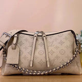 Louis Vuitton LV Women's Bag Top version 【Original Leather】New Hollow out MahinaHandItAll Small Size Handbags Women's Bag Shoulder Bag Crossbody Bag Underarm Bag Handbag M24255M24114