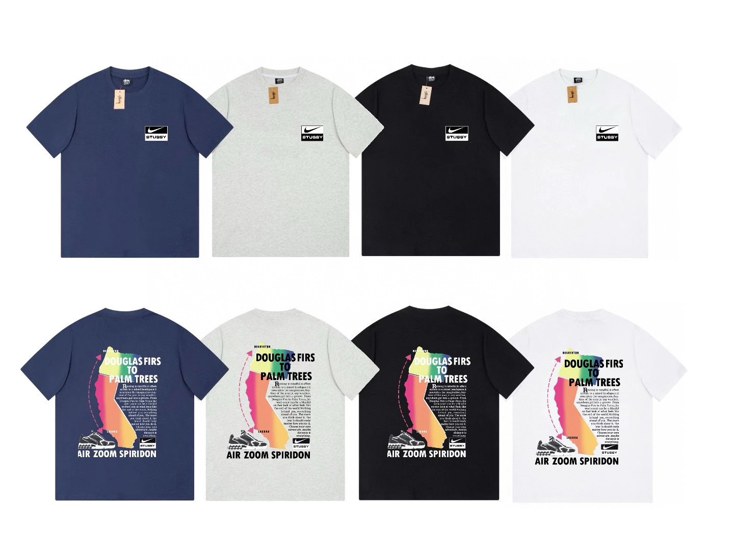 Stussy T-shirt Top Version Classic Basic logo Printed round Neck Loose Summer Couple Short Sleeve T T-shirt Fashion