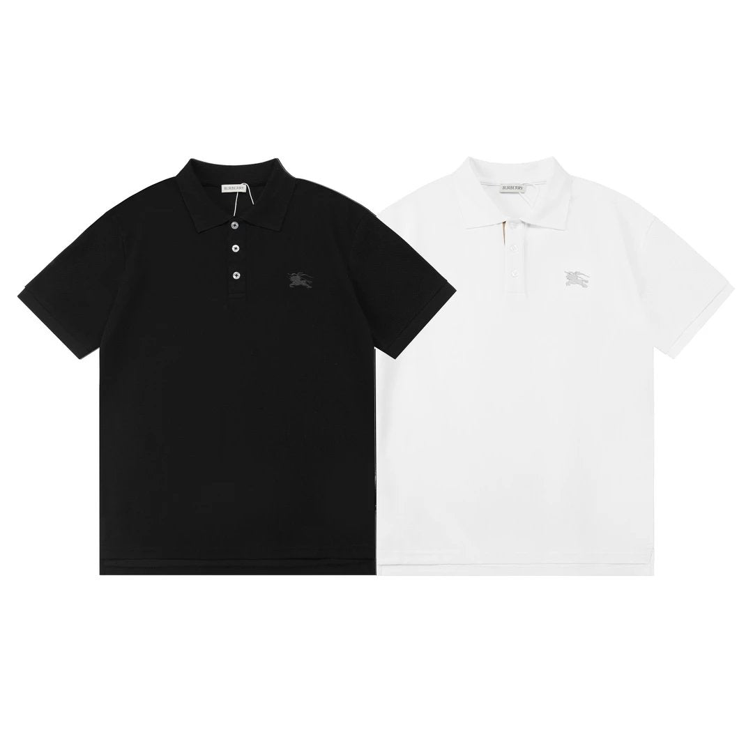 Burberry T-shirt Chest logo Embroidery POLO Shirt Lapel Short Sleeve25ss New Unisex Summer Short Sleeve OS Loose T Business Half Sleeve Shirt Plus Size T-Shirt