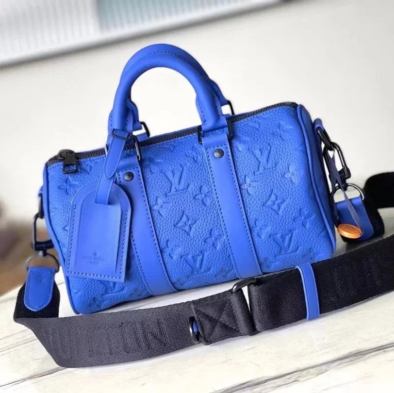 Louis Vuitton LV Men's Bag Top version 23Autumn and Winter New Eye Series Pillow Bag Full Series Handbag Shoulder Messenger Bag Pillow Bag Eyes Blue Flame Blue Black Flower