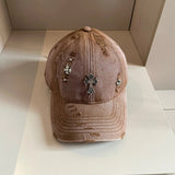 Chrome Hearts Hat Labeling logo Baseball Cap Sunshade Sun Protection Duckbill Cap Large Head Circumference Slimming Face Curved Brim Versatile Sports Hat for Men and Women Couples Same Style