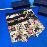 Dior Underwear 2024New Soft Comfortable Personality Trendy SATINE Floral Antibacterial Lightweight Men's Underwear