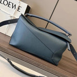 LOEWE Men's Bag Top version 【Original Leather Premium Version】Oversized puzzle Geometric Bag Men's puzzle36cm35cm Large Men's Portable Messenger Bag Stitching Geometric Bag Men's Geometric Messenger Bag Men's Bag