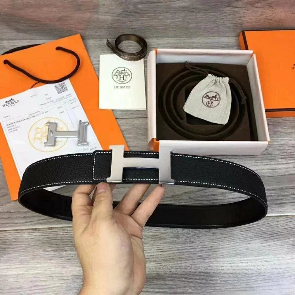 Hermes Belt Top version Men's and Women's Leather Business Pant Belt Casual All-Match Belt Men's Belt