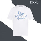 Dior T-shirt Chest Letter Logo Embroidery logo round Neck Short Sleeve25ss New pure cotton T Unisex T-Shirt OS Loose Fit Base Shirt Top Half Sleeve T-Shirt