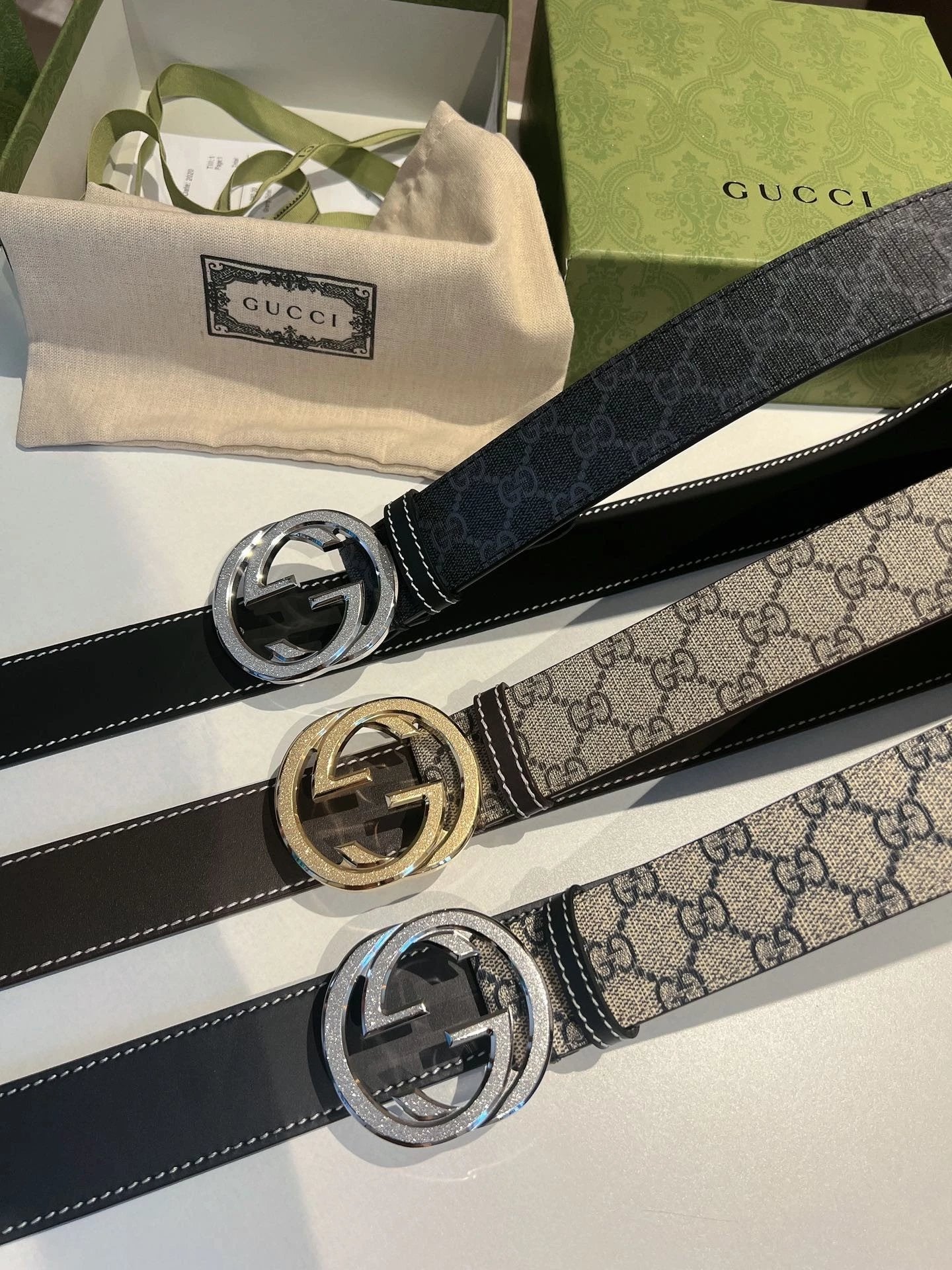 Gucci Belt Top version Luxury Brand Belt Original Order3.8Men's Women's Belt Pairs G Leather Belt Men's Belt Women's Fashion Casual Business Guqi Leather Belt Ancient Home g Home Belt Montblanc Prada