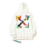 OFF-White Hoodie Cotton Terry Pullover Hoodie Loose Sweater-CY