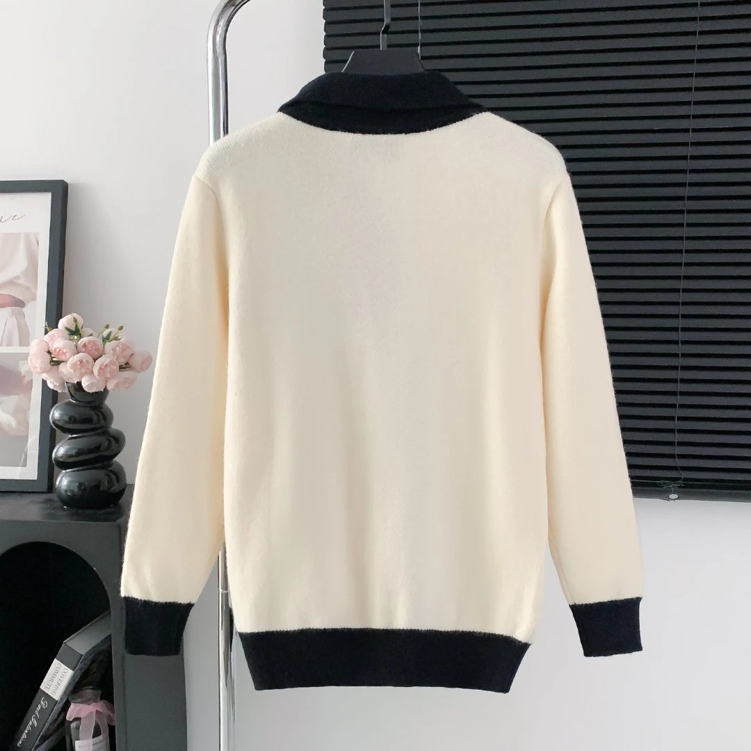 Gucci Sweater Striped Turn-Down Collar Cardigan Sweater25ss Spring New Men's and Women's Same Style Long Sleeve Soft Lazy Style Jacket OS Loose Fit Versatile Casual