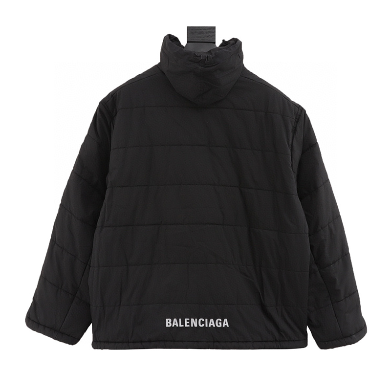 Balenciaga Down Jacket Quilting Hidden Hat Thin plus Size down Jacket Coat for Men and Women