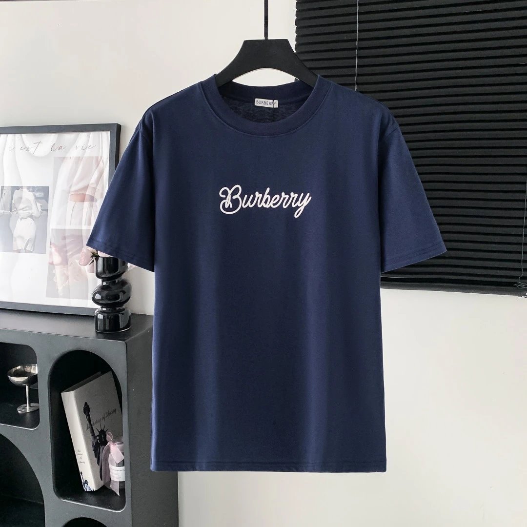 Burberry T-shirt Backside Skateboard Rider Print logo round Neck Short Sleeve25ss New Pure Cotton Unisex Style T T-shirt OS Loose Fit Base Shirt Top Half Sleeve T-Shirt