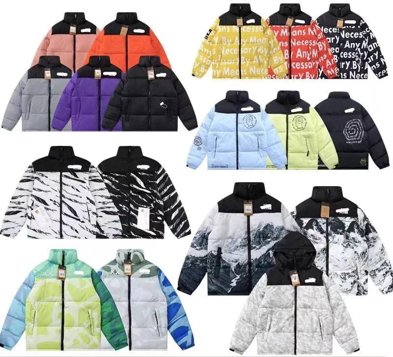 The North Face Down jacket Men's and Women's Same down Jacket Winter Print Coat