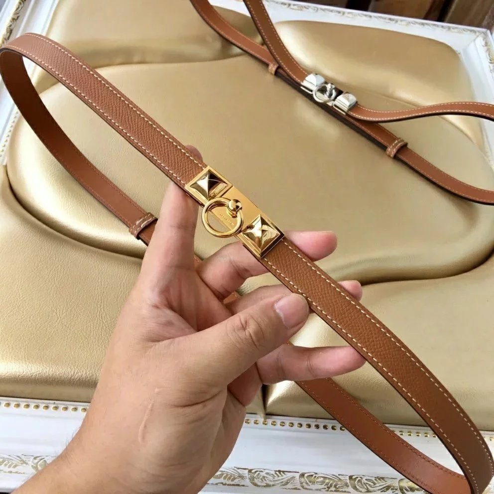 Hermes Belt Top version Brand New and High Quality kelly Belt Women's Imported Cowhide Casual Fashion All-Matching Leather Belt Women's Closing Belt Belt