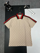 Gucci T-shirt Full-body Old Flower logo Printing POLO Shirt Lapel Short Sleeve25ss New Unisex Summer Loose Short Sleeve T Business Commuter Short Sleeve Shirt Plus Size T-Shirt