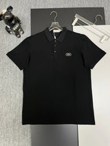 Dior T-shirt Chest Brand Embroidery logoPOLO Shirt Lapel Short Sleeve25ss New Unisex Summer Short Sleeve OS Loose T Business Half Sleeve Shirt Plus Size T-Shirt