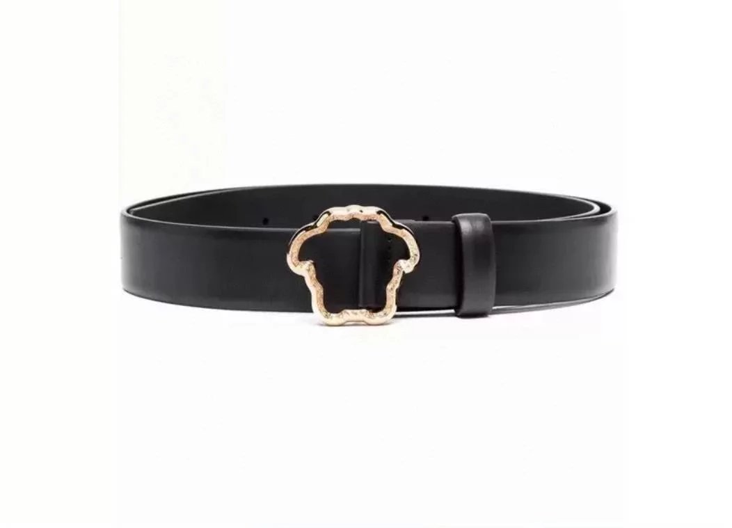 VERSACE Belt Top version New Belt Hollow Buckle Letters Men's First Layer Cowhide Business Casual Belt