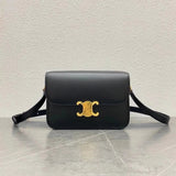 Celine women's bag Top version 【Surrogate Shopping Edition】Teen Arc De Triomphe Crossbody Bag New BOX Bag18.5cm Small Size2023New Cherry Blossom Pink Arc De Triomphe Women's Bag Square Bag mininano Retro Gold Buckle Shoulder Crossbody Bag Arc De Triomphe