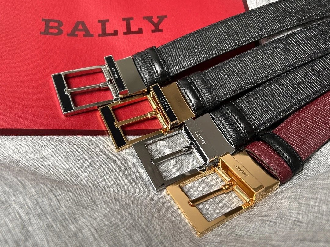 Bally Belt Top version Original Single Belt Counter New Men's Double-Sided Casual Business Belt Wide3.5cm Double-Sided Head Layer Cowhide Belt First Layer Cow Leather Belt Male Business Casual Belt Belt Men's Leather Belt