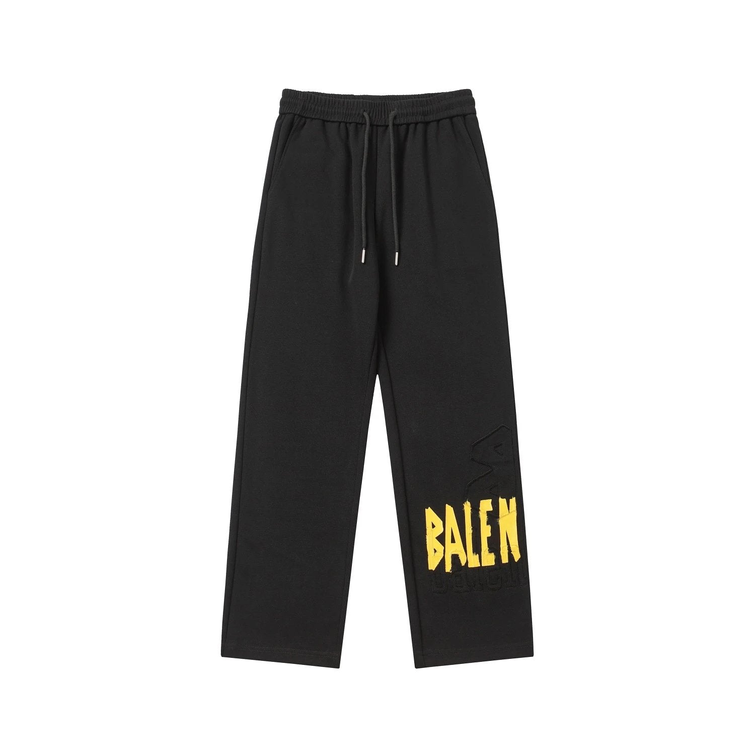 Balenciaga Sweatpants Yellow Tape logo Straight Leg Sweatpants Sports Pants Autumn Unisex Long Pants Drawstring Winter Loose Plus Size Casual Pants High Waist