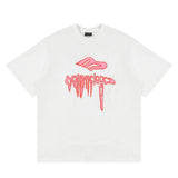 Balenciaga T-shirt Abstract Fluid Letter Color Block Print on Chest logo round Neck Short Sleeve25ss New Pure Cotton Unisex Style T T-shirt OS Loose Fit Base Shirt Top Half Sleeve T-Shirt