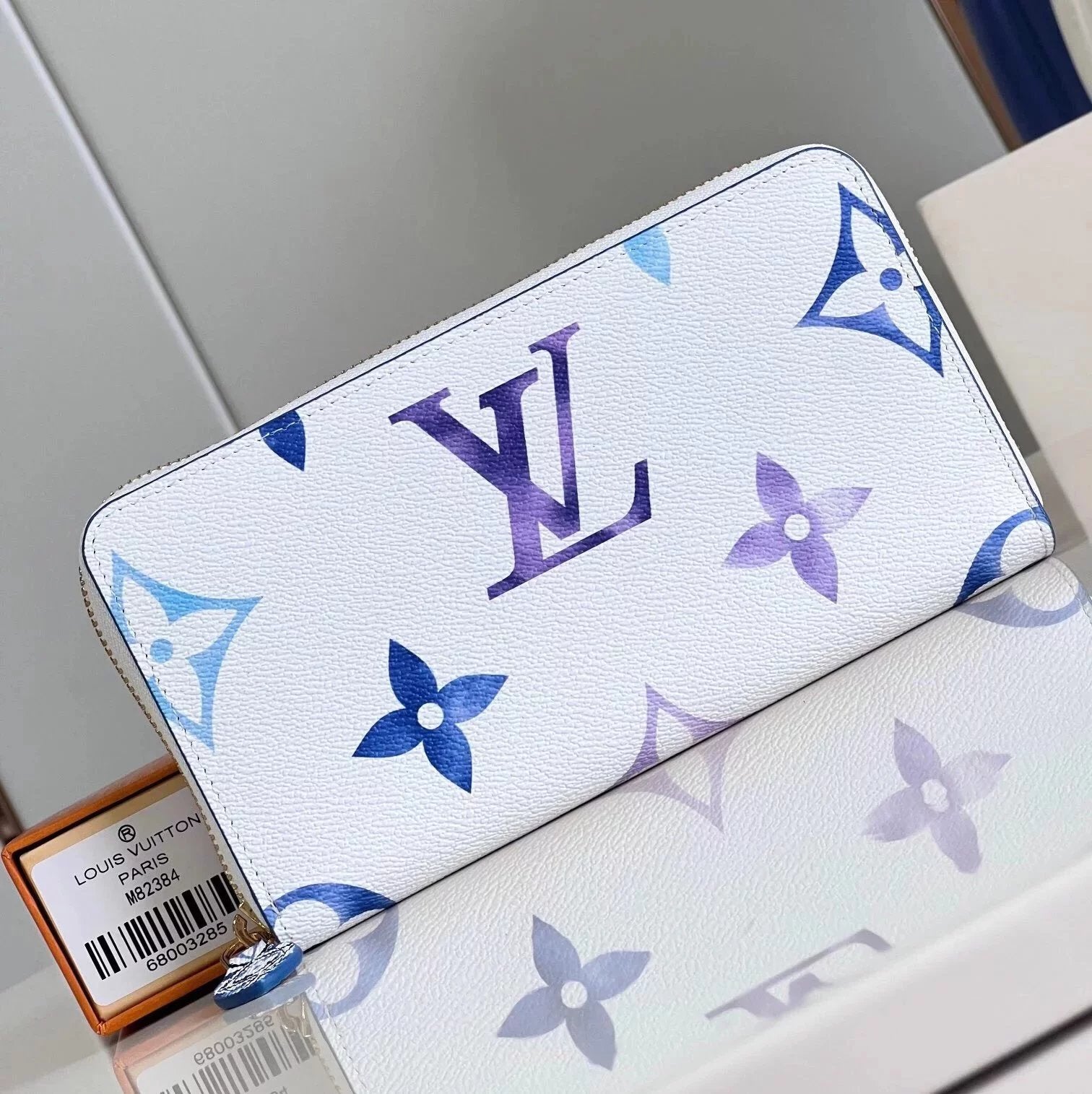 Louis Vuitton LV Wallets/Clutches Top version 【Exclusive Real Shot】Brand New White Silk Screen GiantMonogram Printing Series Cosmetic Bag Wallet Card Bag Genuine Leather Women's Bag