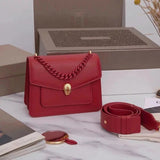 BVLGARI Bag Top version 【Original Quality】2021New Women's Bag Limited Edition Snake Head Buckle Red Enamel Snake Eye Women's Shoulder Bag/Crossbody Handbag Bag Decorated with a Snake's Head Naza Same Product Detachable Shoulder Strap