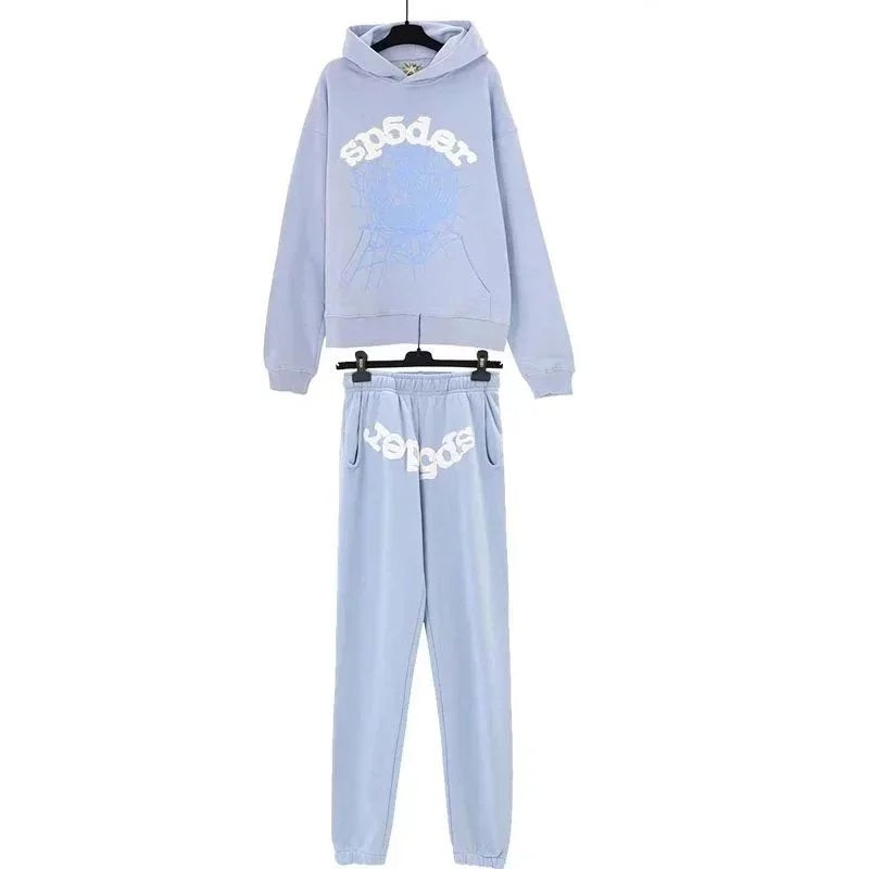 Sp5der Hoodie Fashion Brand Fall Winter Fashion Hooded Sweater Set Sweatpants