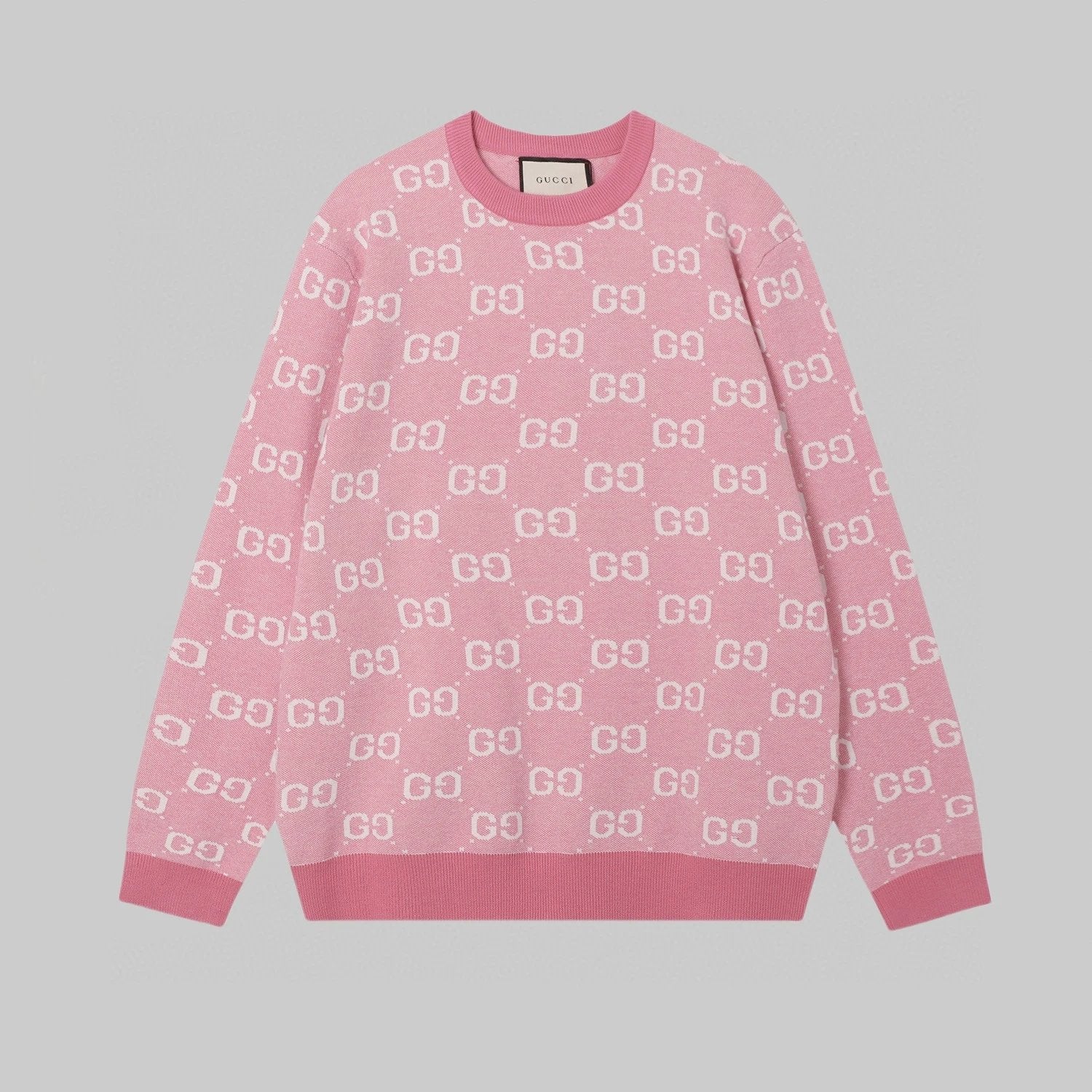 Gucci Sweater Double G Full logo Round Neck Sweater Knitwear Preppy Style Long Sleeve Pullover Unisex Thickened OS Loose Fit Top Versatile Casual Jacket Lazy Style
