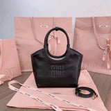 Miu Miu Bag Top version New Isidan Limited Tote Bag Imported Calfskin Small Size Handbag Shopping Bag SF Free Shipping5BG288