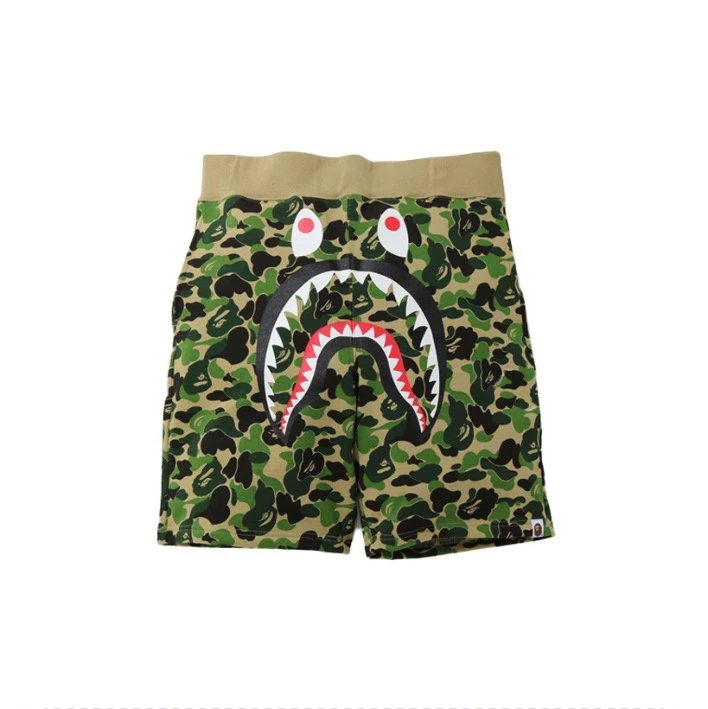 Bape Shorts Top Version Fashion Brand Shark Shorts Camouflage Men's and Women's Same Casual Five-Point Sports Pants