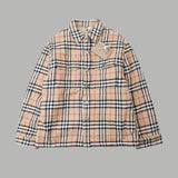 Burberry Shirt Classic Plaid Cotton Thickened Warm Shirt Style Cotton Jacket Coat Casual Loose Versatile Cotton Clothing Unisex os Version24ss Autumn and Winter New Products