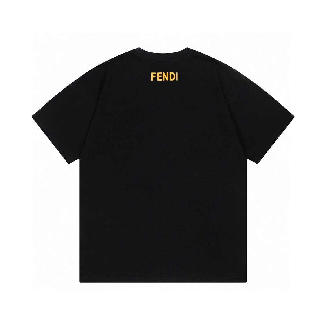 FENDI T-shirt Top Version Monster Men's and Women's Same Style Short Sleeve T Summer Fashion T-shirt