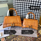 Balenciaga Bag Top version 【Level Surrogate Shopping】Hourglass Bag ahourglass Hourglass Bag Crocodile Leather Litchi Grain Cowhide XS No. S Women's Crossbody Bag