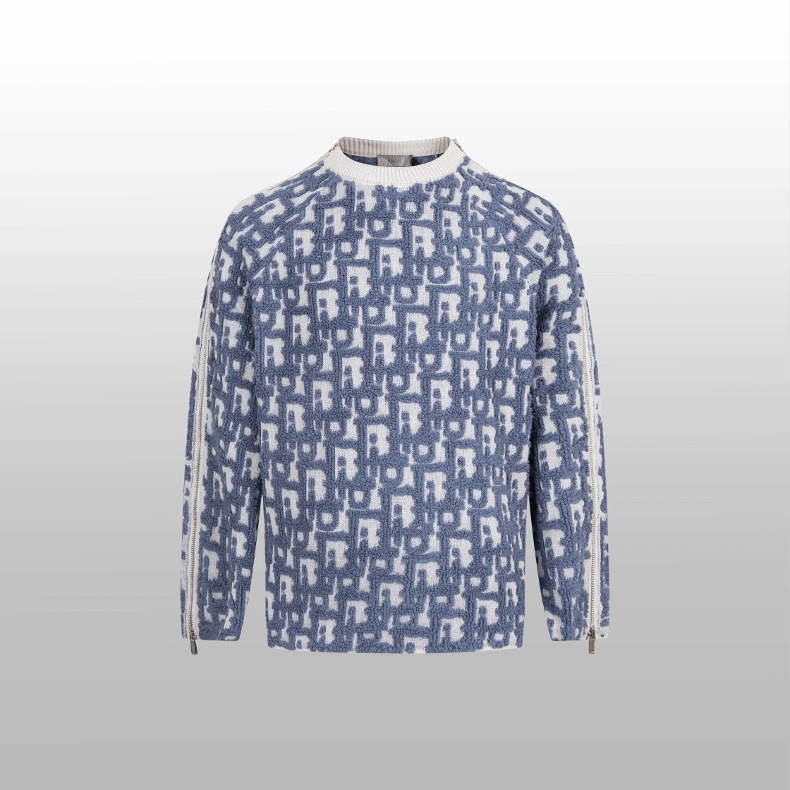 Dior Sweater Jacquard Crew Neck Sweater Pullover Top Coat Unisex Autumn Winter Versatile