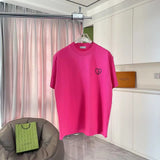 Dior T-shirt Heart Letter Print on the Chest logo round Neck Short Sleeve25ss New Pure Cotton Unisex Style T T-shirt OS Loose Fit Base Shirt Top Half Sleeve T-Shirt
