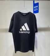 Balenciaga T-shirt 25ss New Pure Cotton Unisex Style T T-shirt OS Loose Fit Base Shirt Top Half Sleeve T-Shirt