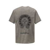 Chrome Hearts T-shirt Back with Sanskrit Embroidery logo round Neck Short Sleeve25ss New pure cotton T Unisex T-Shirt OS Loose Fit Base Shirt Top Half Sleeve T-Shirt