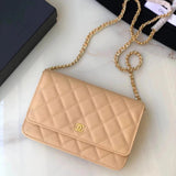 Chanel Women's Bag Top version 【**Original Leather】woc Latest Version Suction Clasp WOC Original Caviar Cowhide Sheepskin Chain Bag Flap Bag Flap Bag Diamond Pattern Bag Fortune Bag WOC Fighter in