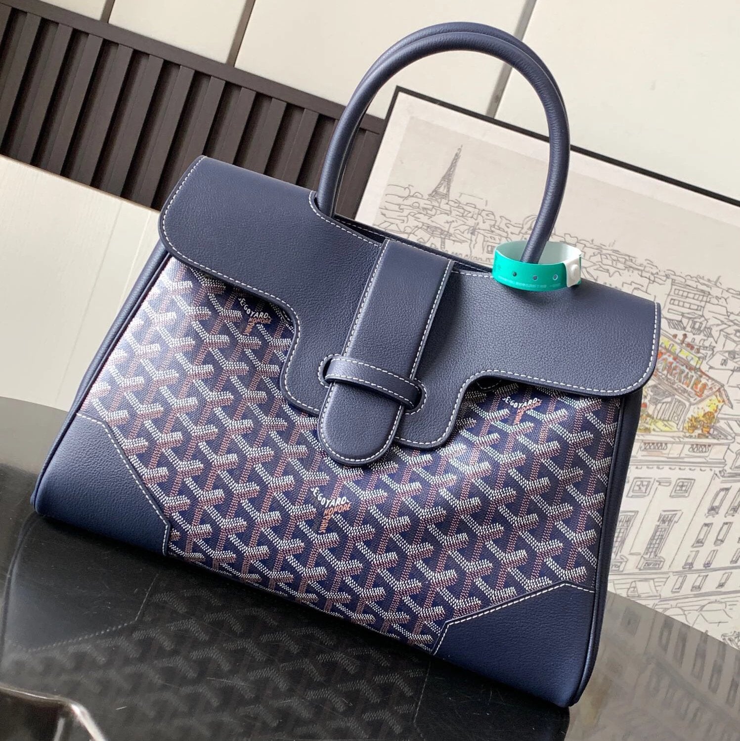 Goyard Bag Top version New Saigon Tote Handbag Shopping Bag Tote Bag Saigon Saigon Bag Star Same Style Leather Crossbody Kelly Bag