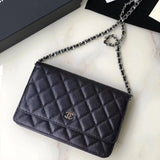 Chanel Women's Bag Top version 【**Original Leather】woc Latest Version Suction Clasp WOC Original Caviar Cowhide Sheepskin Chain Bag Flap Bag Flap Bag Diamond Pattern Bag Fortune Bag WOC Fighter in