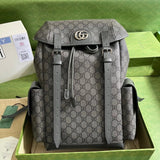 Gucci Backpack Top version 【Original Leather Grade Surrogate Shopping】2022New Home New Navy Blue New Ophidia Brand New Fashion Series Backpack Blue/pvc Unisex Backpack Schoolbag Casual Computer Bag Laptop Compartment Bag598140