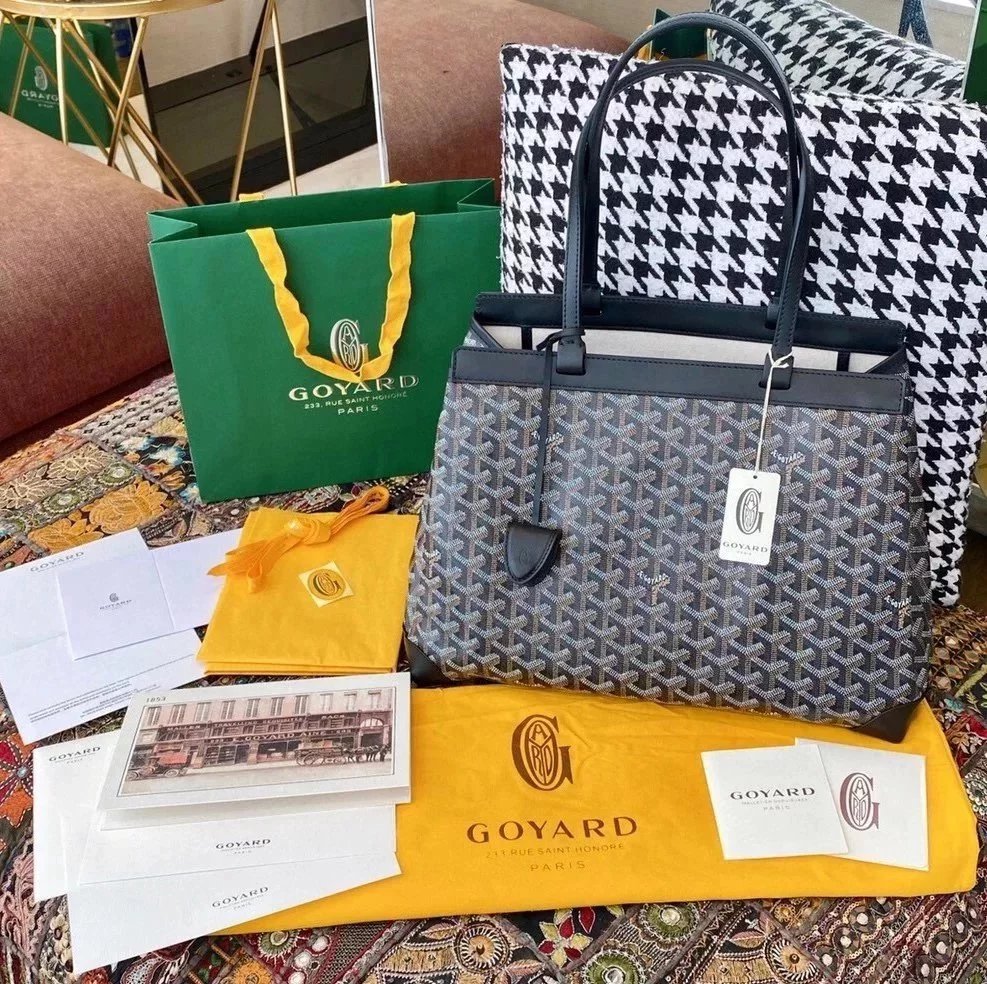 Goyard Bag Top version 2021New Women's Bag bellechasse Classic Shopping Bag One-Shoulder Portable Underarm Bag Commuter Bag Tote Bag Leather Patchwork Briefcase tote Bag