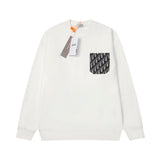 Dior Hoodie Pocket Print Crew Neck Sweatshirt Long Sleeve Base Shirt Jacket Top Fashion Unisex Sports Casual Loose Fit Versatile Autumn Winter New Arrival