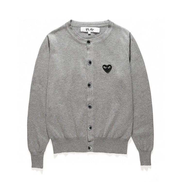 Rei Kawakubo Sweater Top Version Fashion Brand Ling Women's round Neck Love Couple Coat Cardigan Heart Knitted Woolen Sweater play Sweater