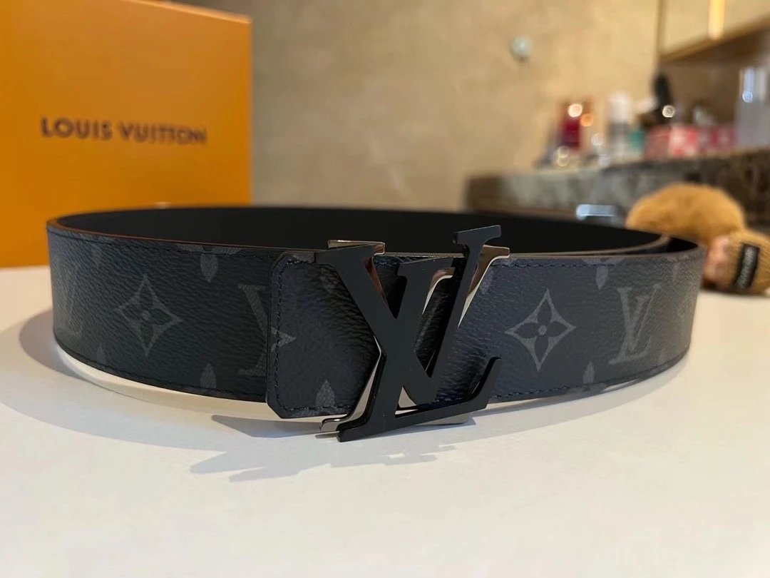 Louis Vuitton LV Belt Top version 【Counter Quality】The Most New Belt4.0cm Men's Belt Metal Buckle Men's Leather Belt with Classic Chessboard Plaid Belt with Genuine Goods Packaging in and out of the Counter No Problem Versatile Casual Fashion Formal Wear